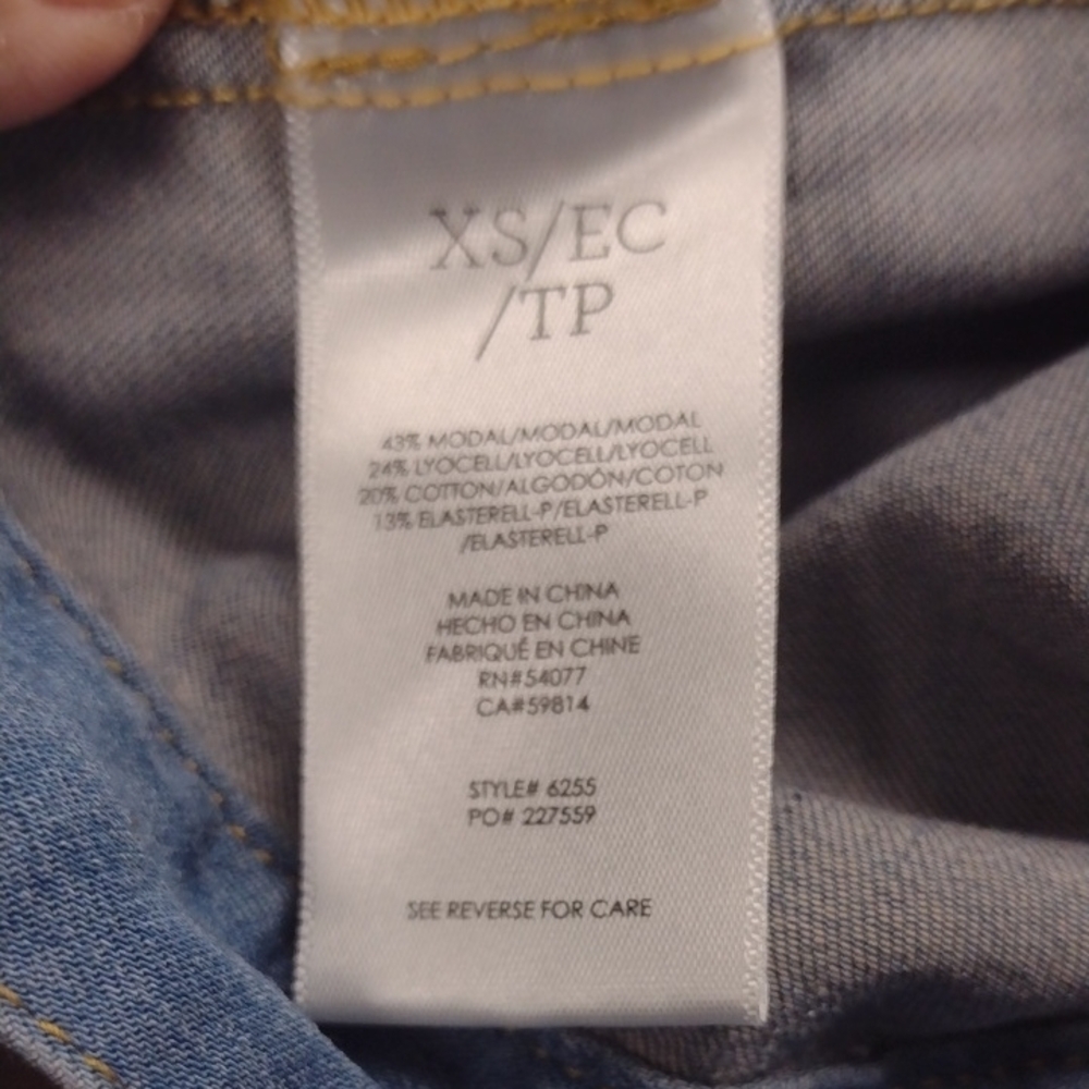 CAbi Light Blue Jean Jacket Style #6255 Western Rodeo Farm Festival - Picture 14 of 14